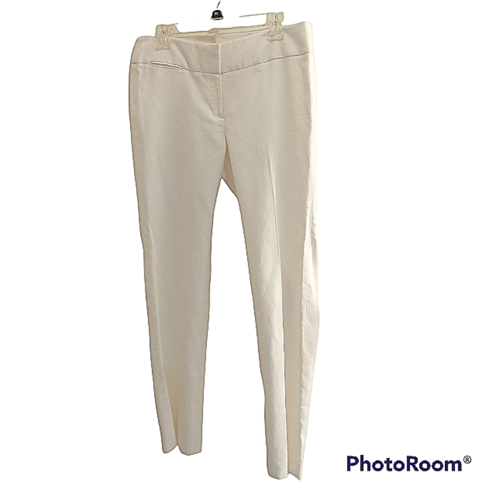 Loft' women's size 8 Marissa straight leg off-white Dress Pants
